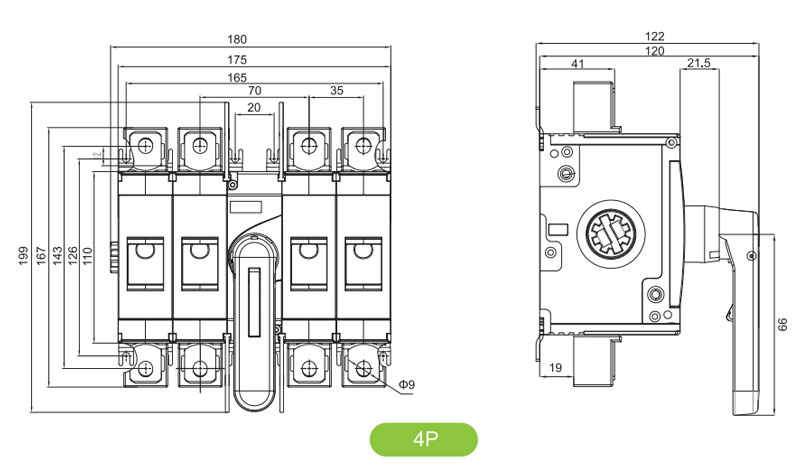 Interrupteur de déconnexion de charge SGL8N-2